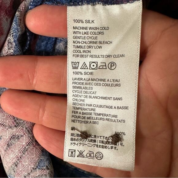 Tommy Bahama men’s Vintage Hawaiian button down Shirt 100% Silk bohemian - Picture 7 of 10